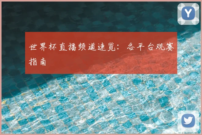 世界杯直播频道速览：各平台观赛指南