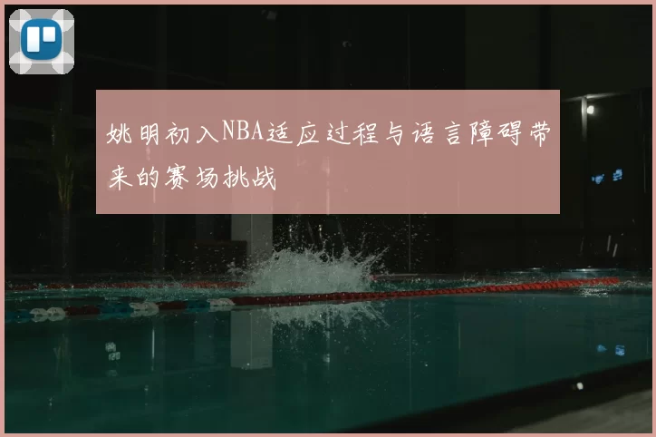 姚明初入NBA适应过程与语言障碍带来的赛场挑战
